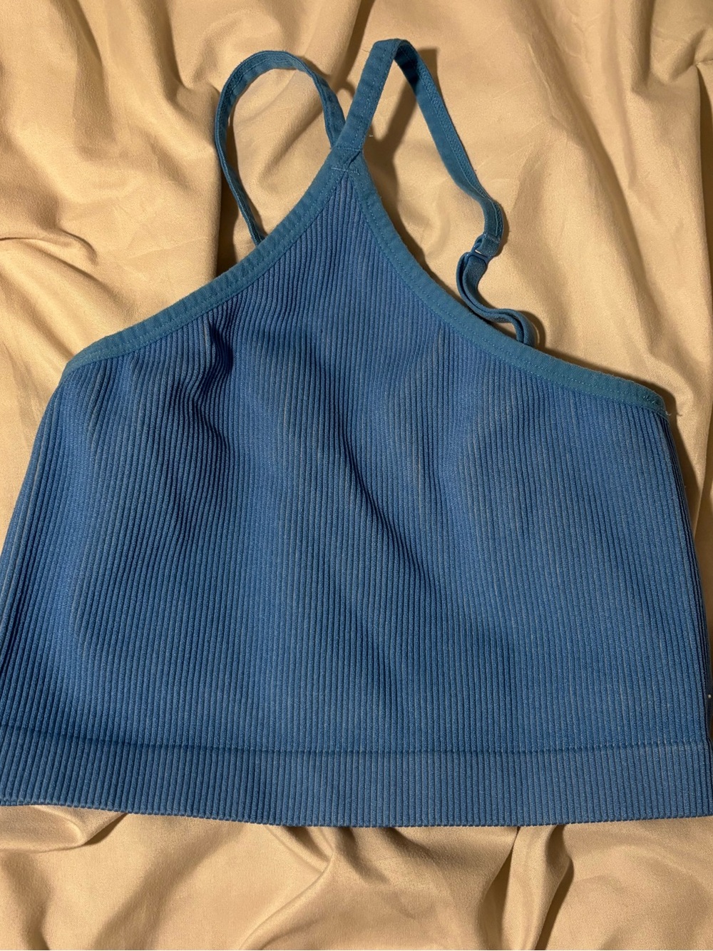 Colsie Blue Ribbed Cami Bralette